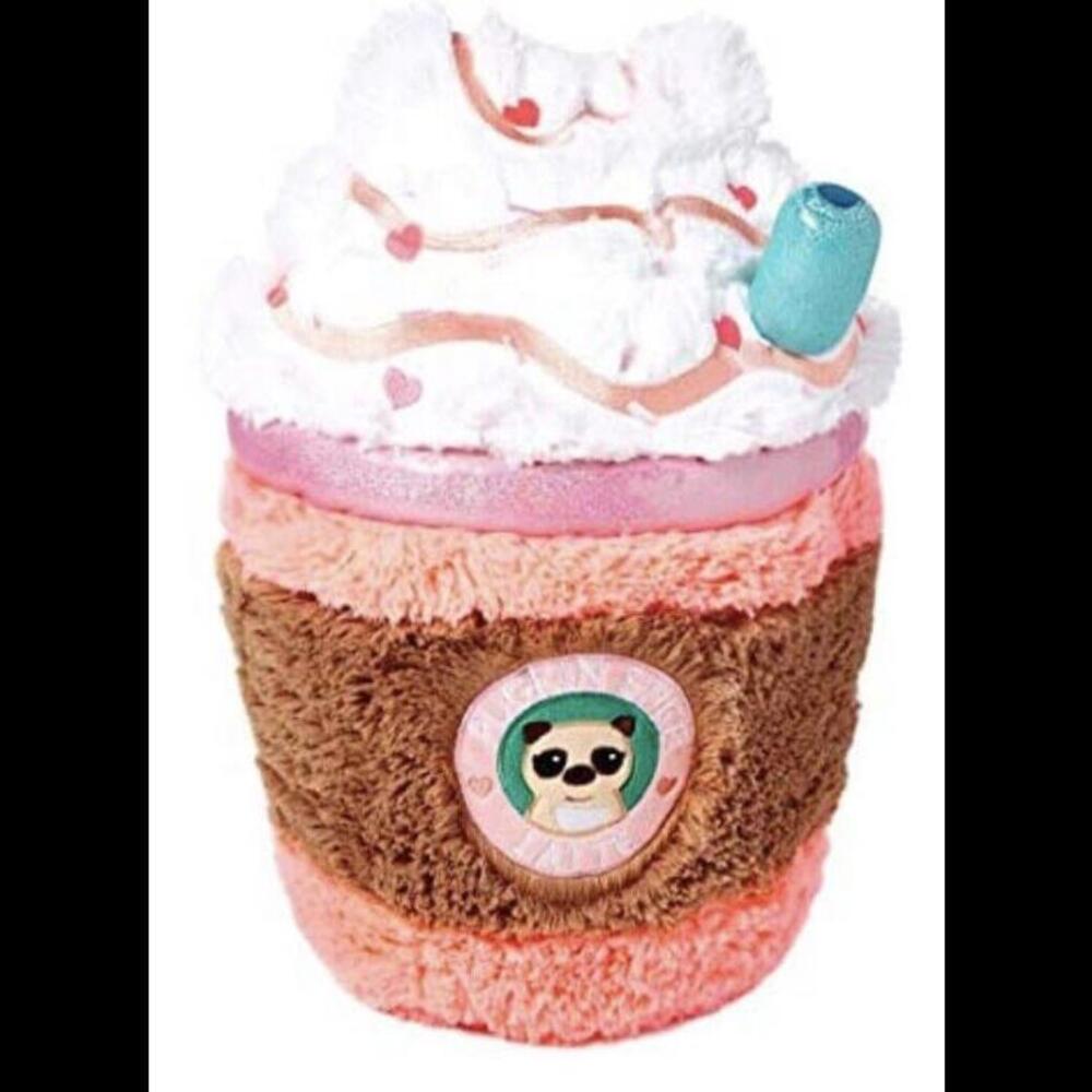 Original Justice PUGKIN Spice Latte Plush Squishable Pillow New with Tags